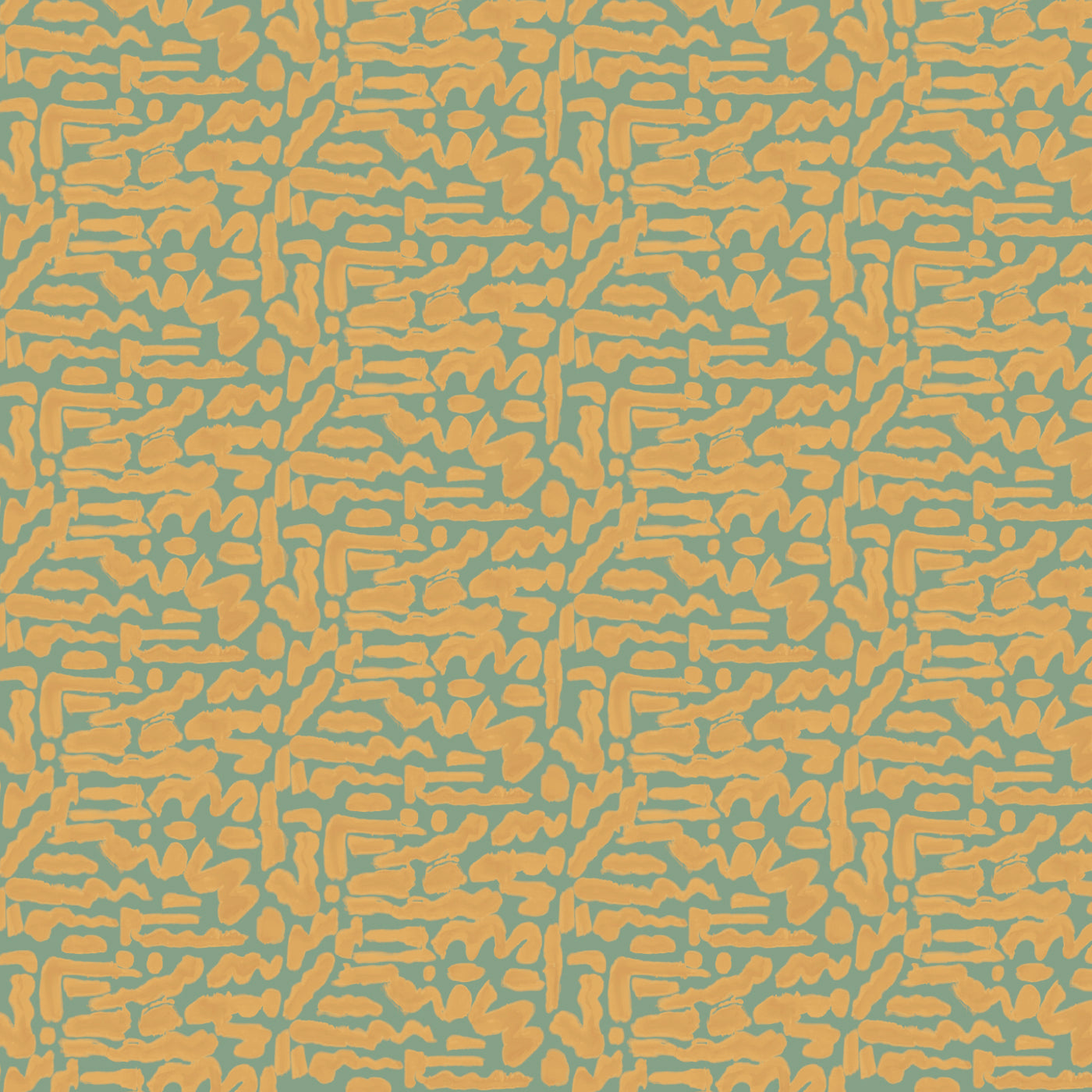 Doodles Wallpaper Swatch in Marigold
