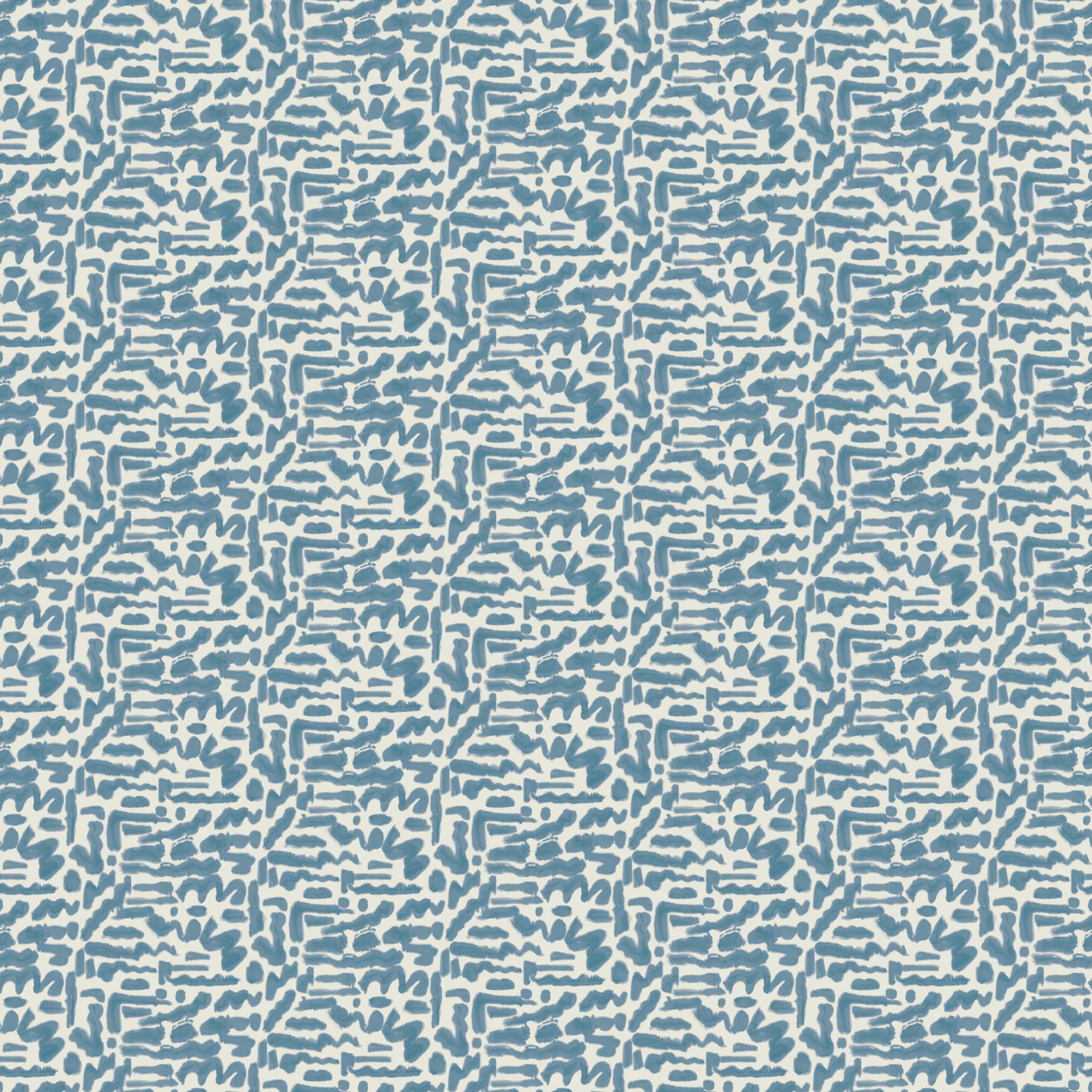 Doodles Wallpaper Swatch in Chambray
