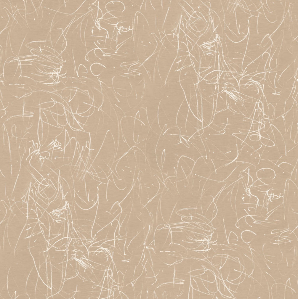 Scribble Fabric in Natural