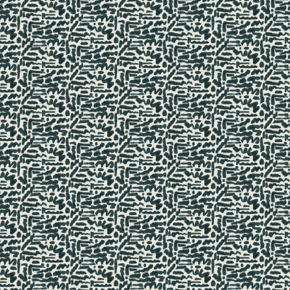 Doodles Fabric Swatch in Forest