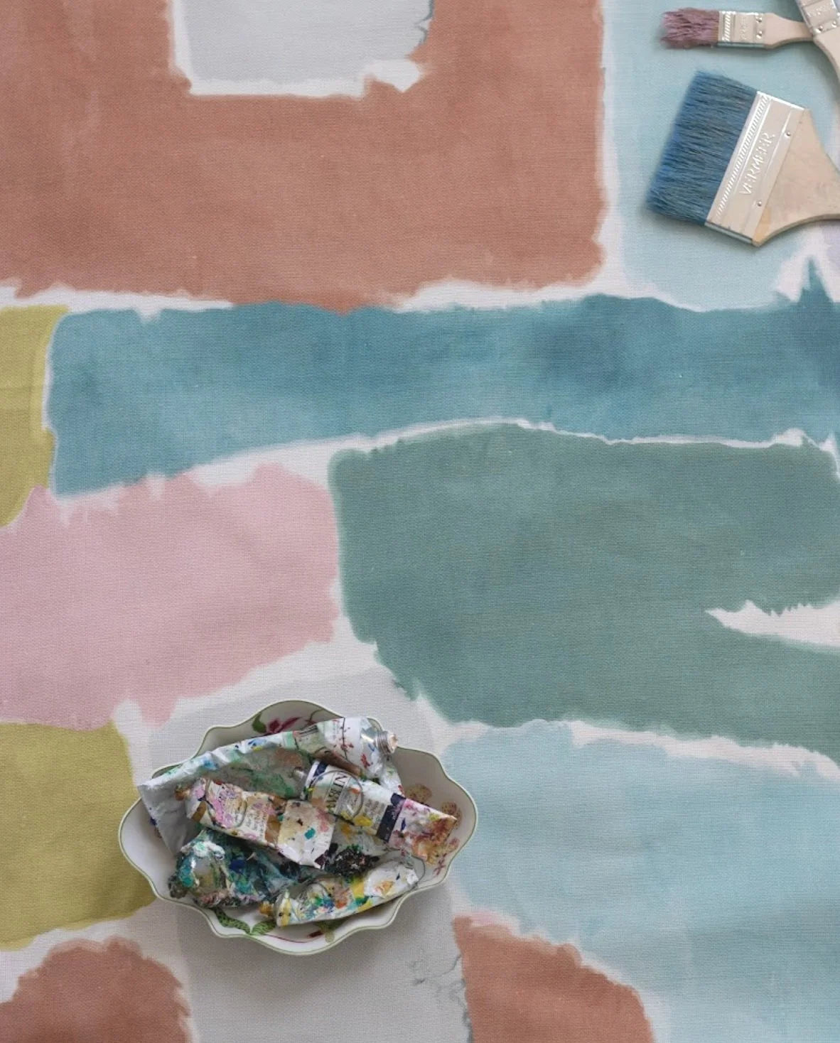 Shapes Fabric Swatch in Earth