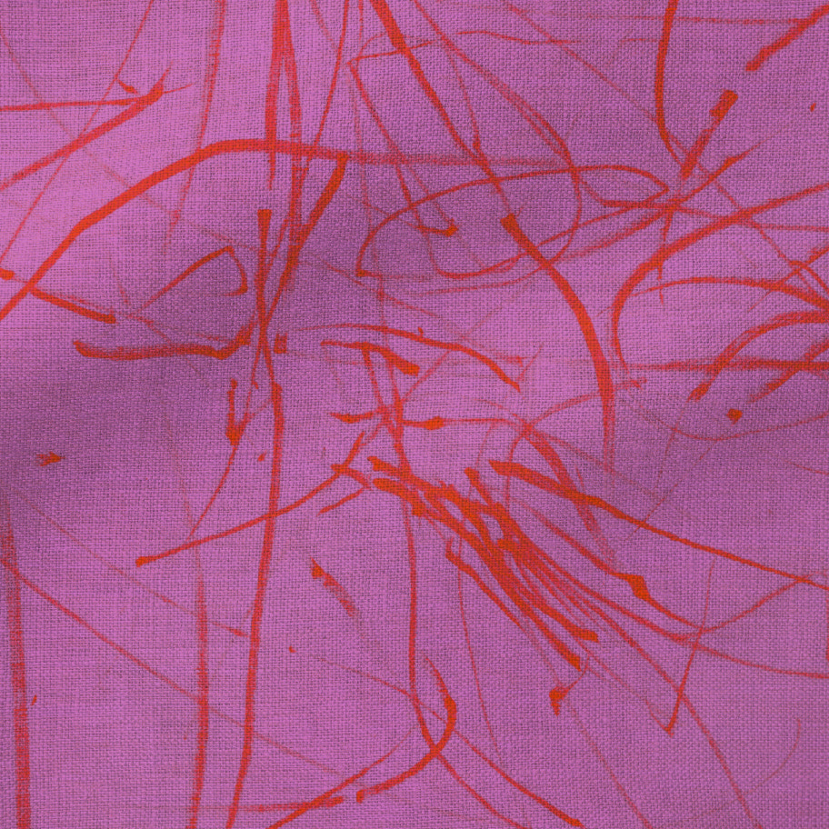 Abstract pattern of red lines on a pink background