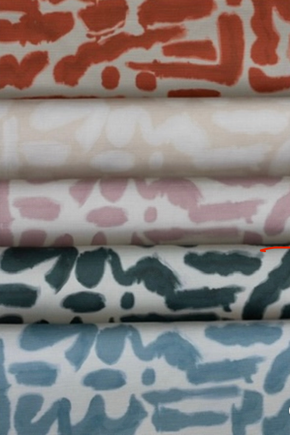 Doodles Fabric Swatch in Chambray