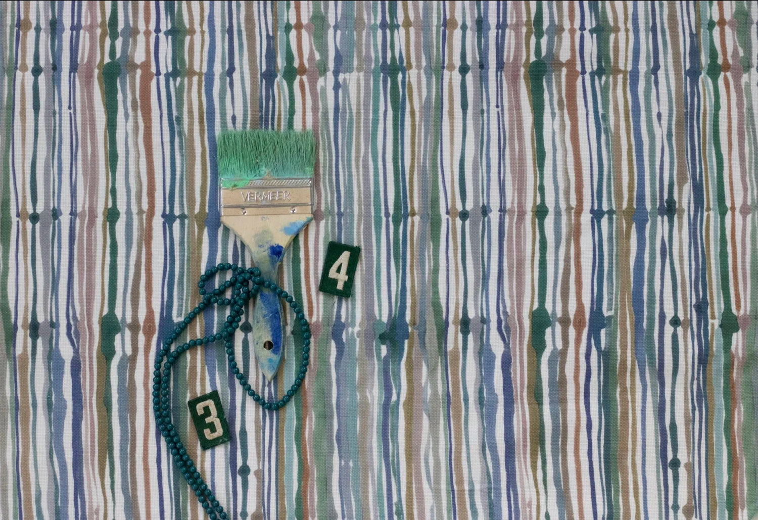 Stripes Fabric Swatch in Juniper