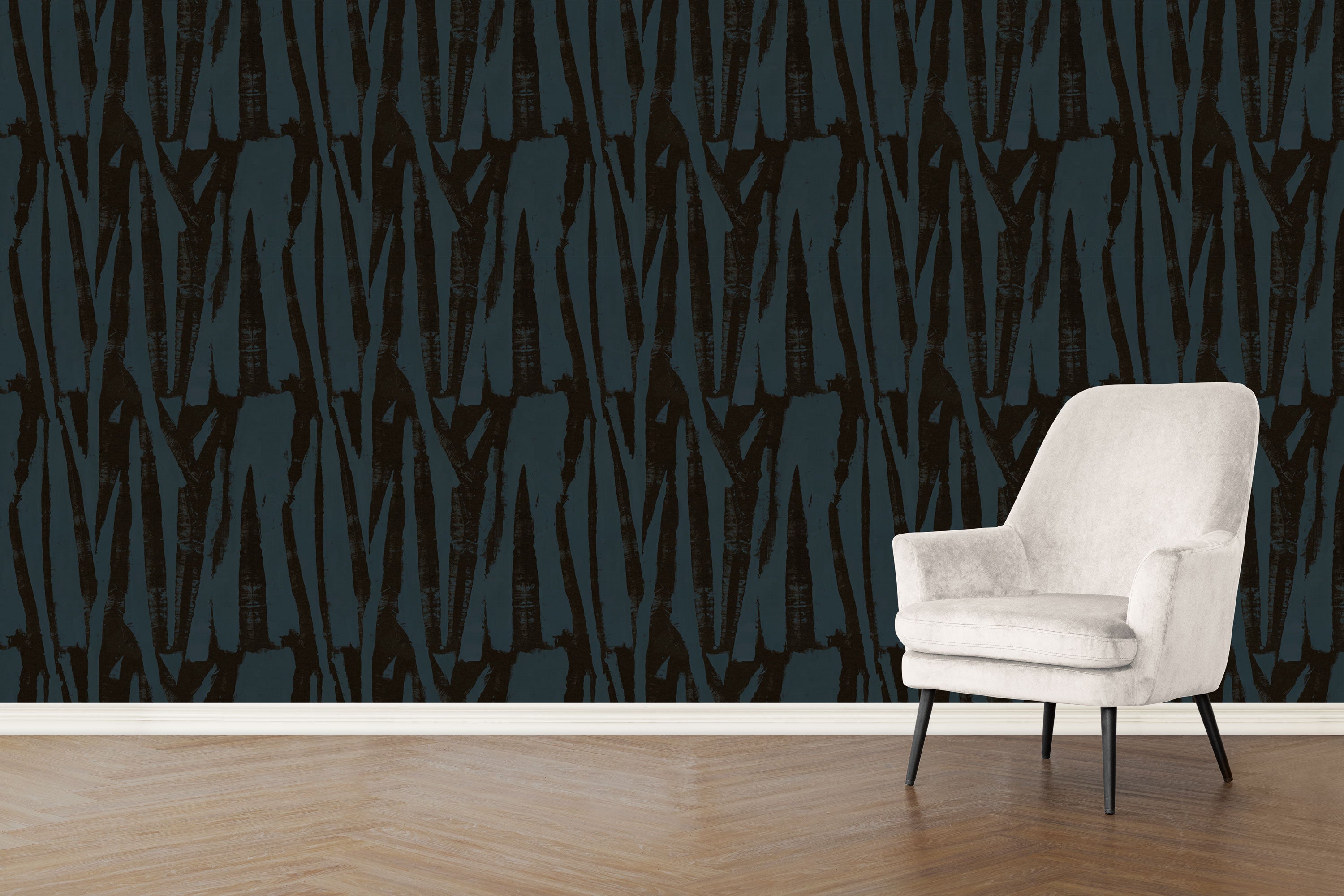 Zigzag Wallpaper in Midnight