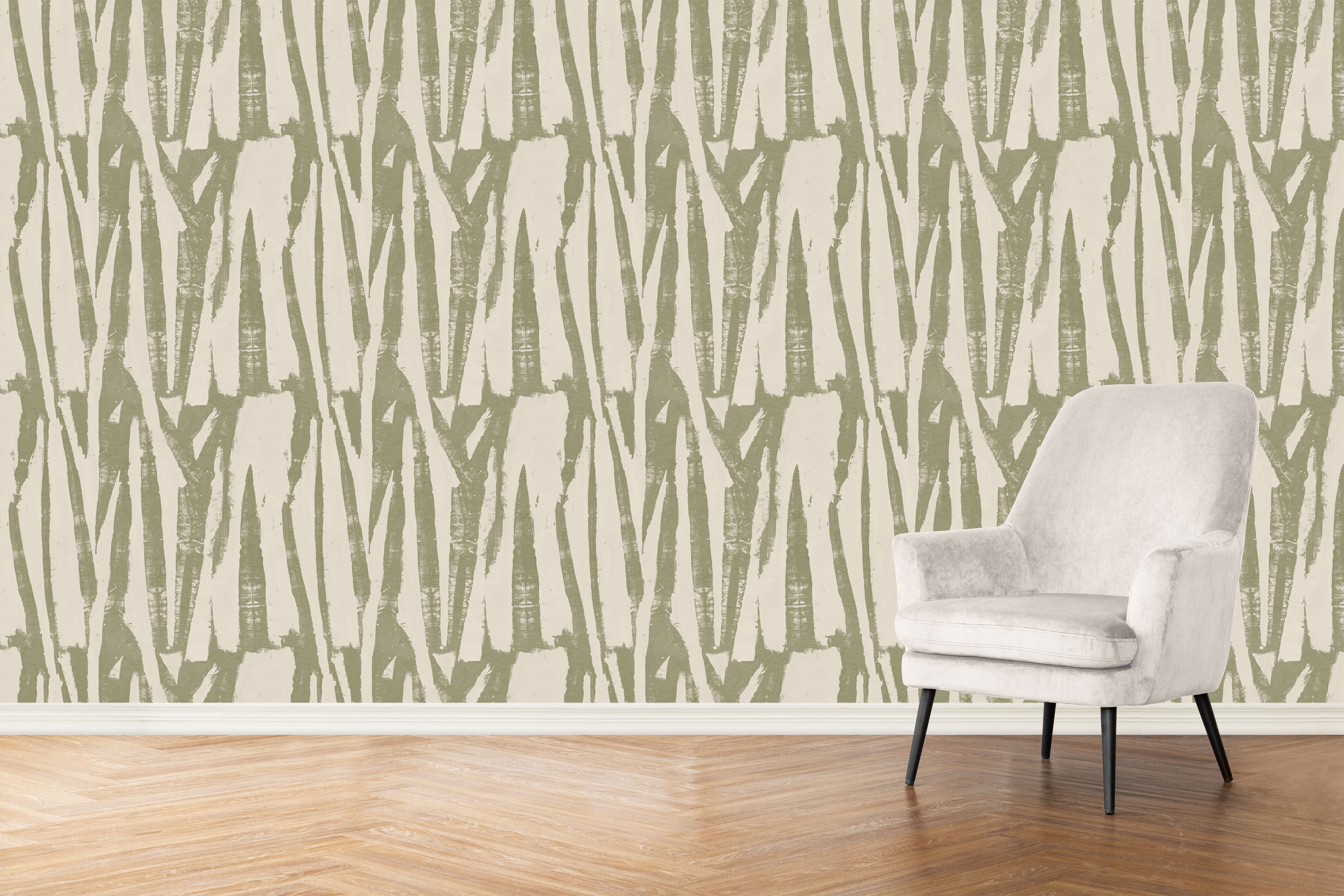 Zigzag Wallpaper in Sage